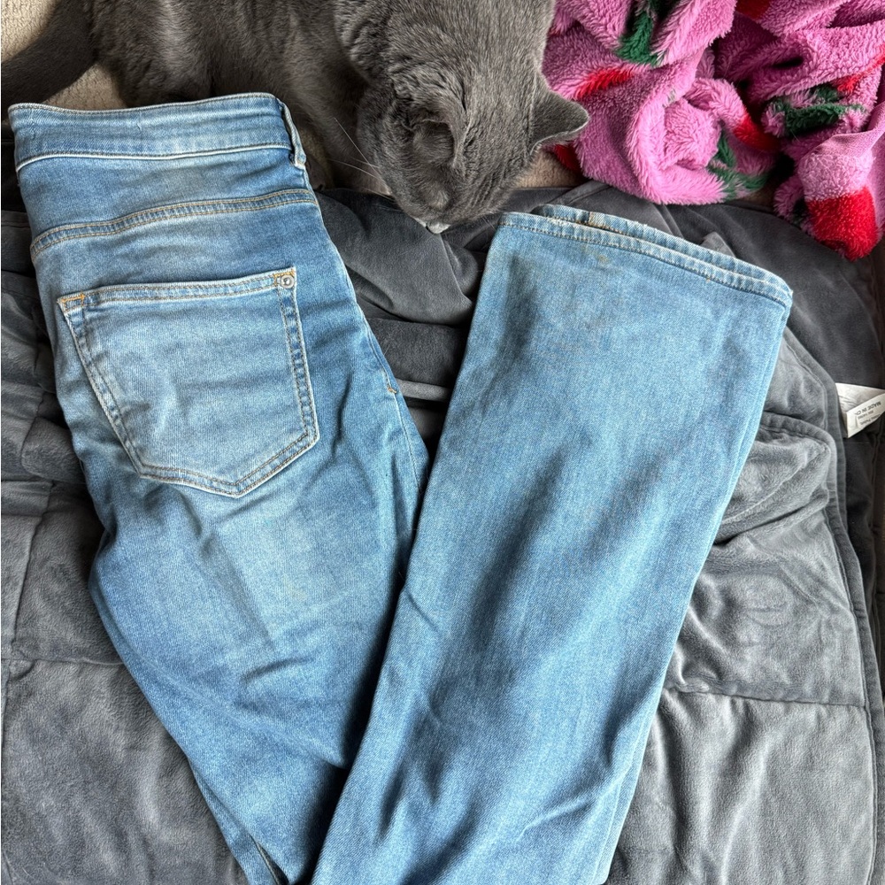 Pilcro Light Blue Flare Denim Jeans